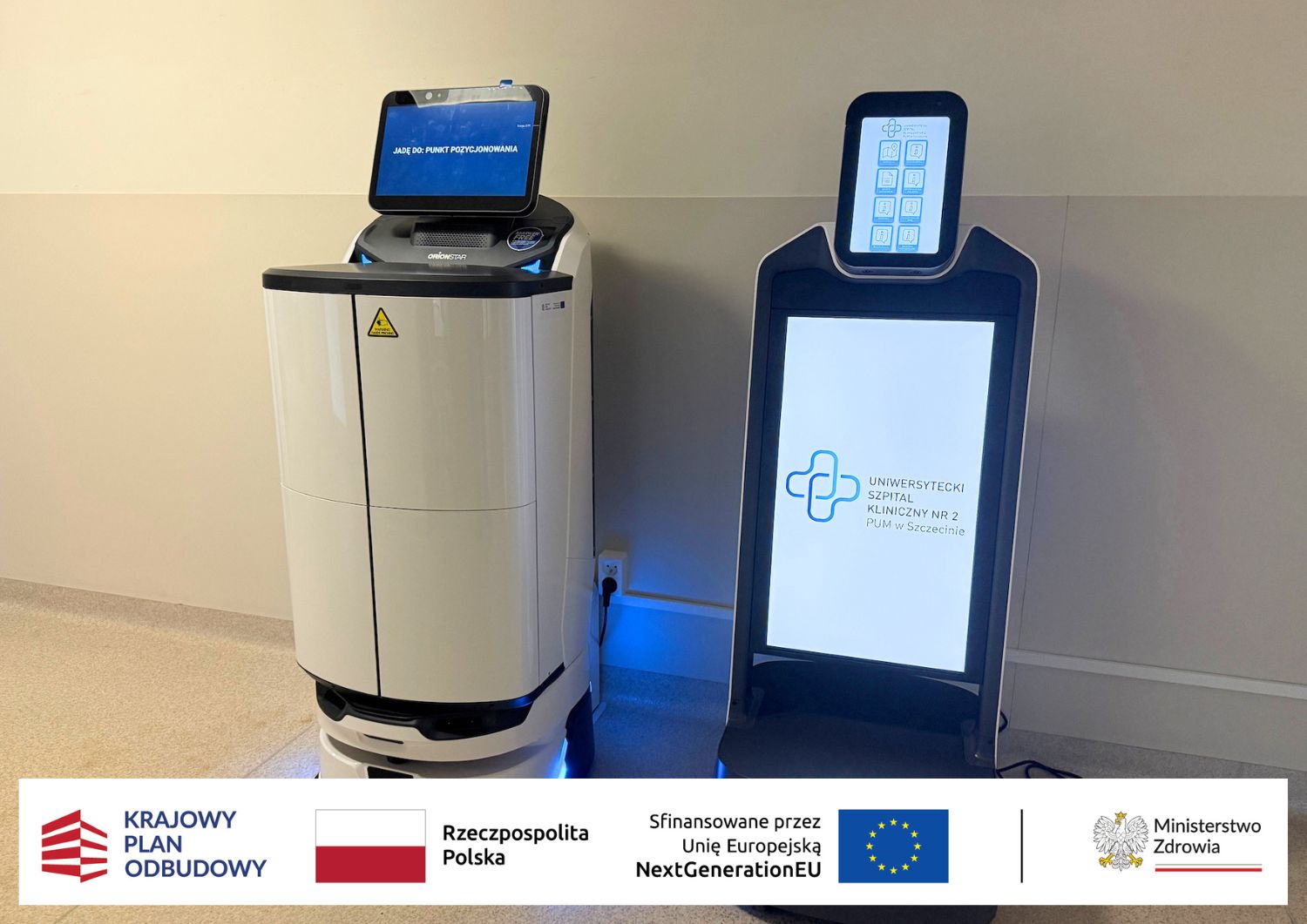 Roboty pielęgniarskie wspierają opiekę nad pacjentami w USK nr 2 PUM w Szczecinie